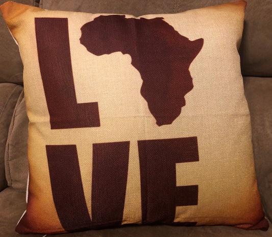 Love Africa Letter Print Home Decorative Pillowcase or Pillow
